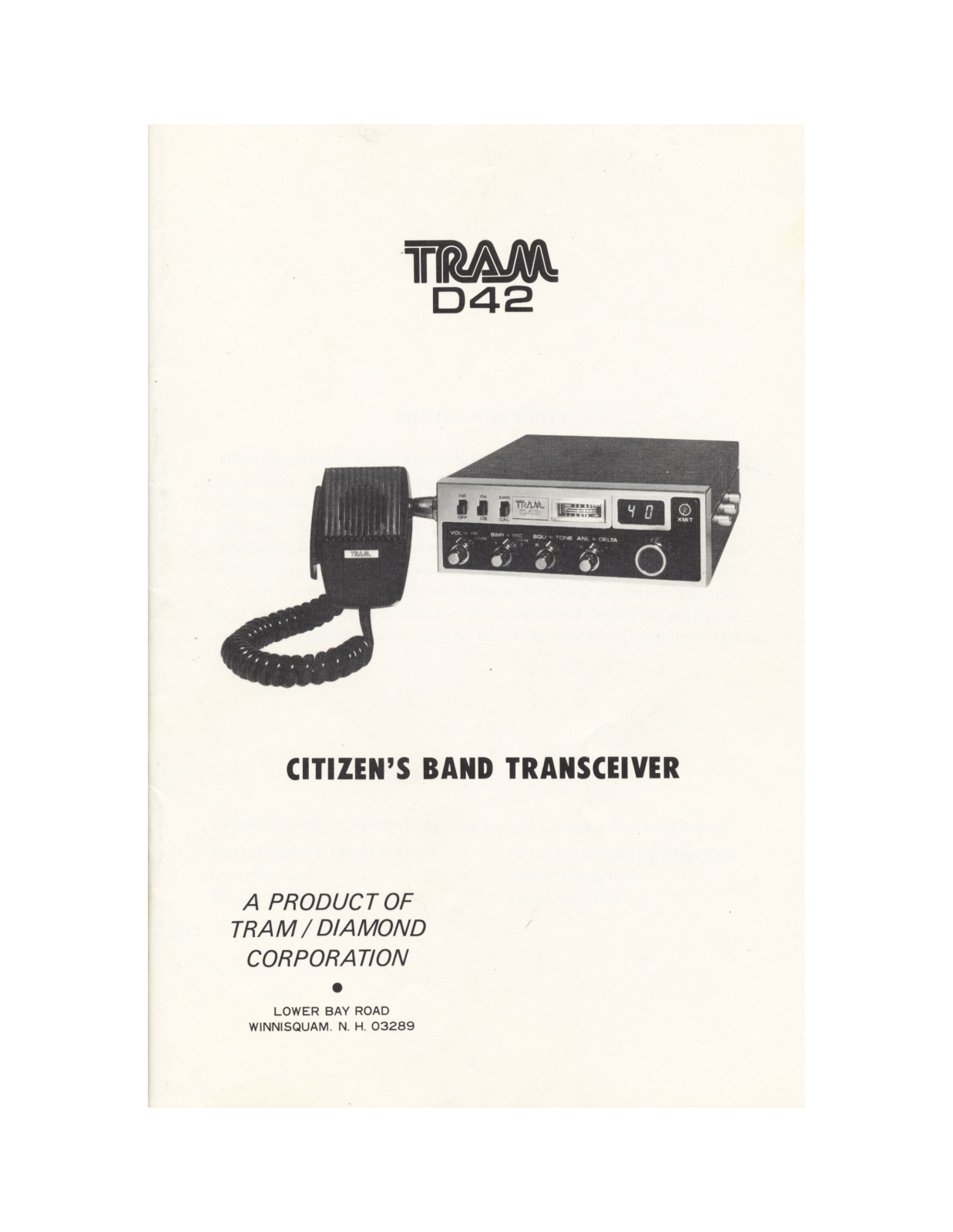 Tram D42 User guide - ManualMachine.com