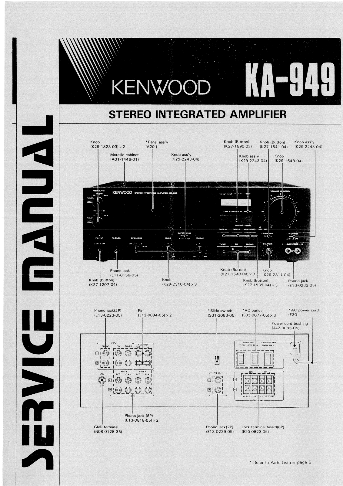 Kenwood KA-949 Service manual