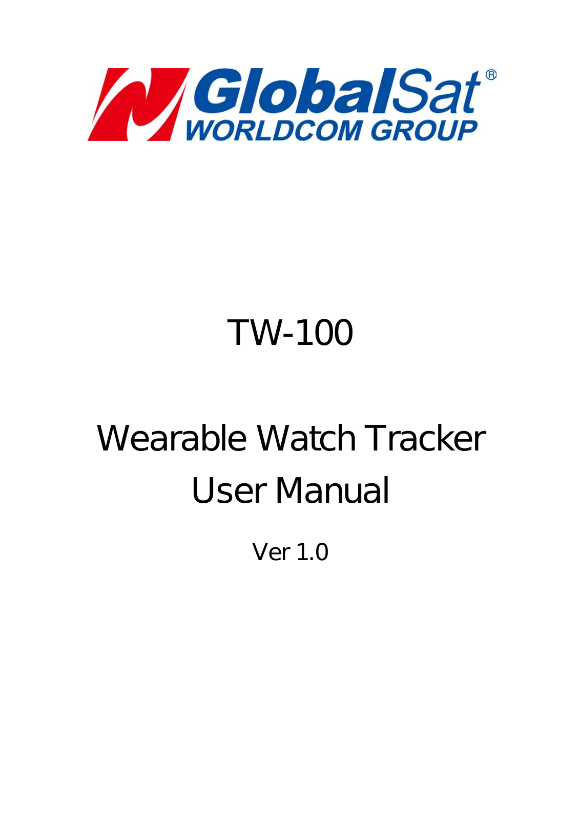 GlobalSat WorldCom TW100 User Manual