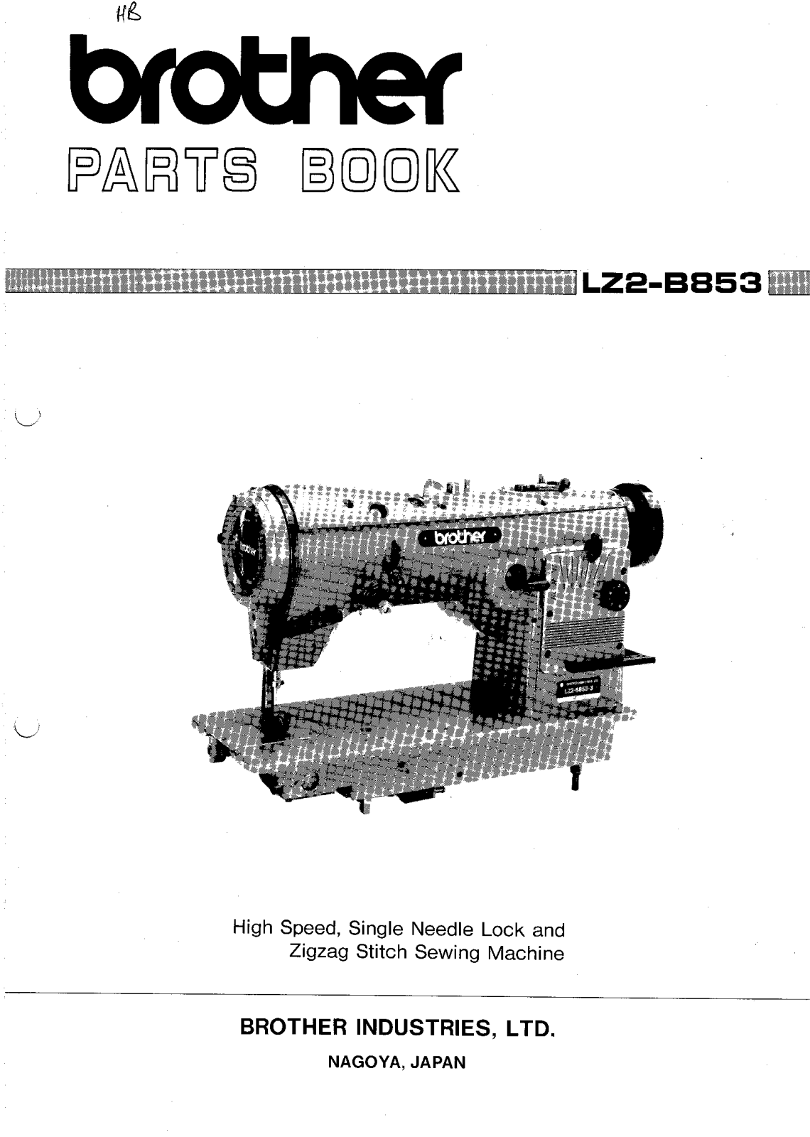 BROTHER LZ2-B853 Parts List