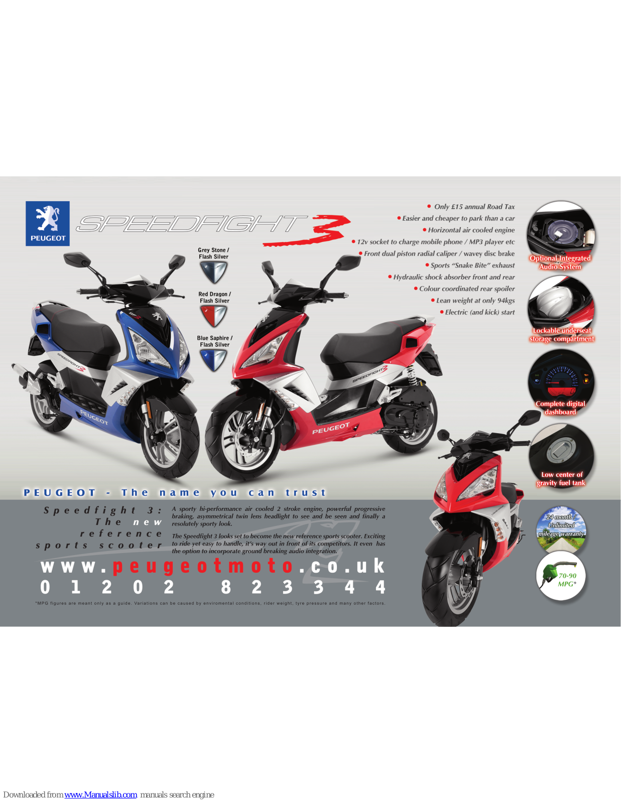 PEUGEOT SPEEDFIGHT 3 RS, SPEEDFIGHT 3 Brochure