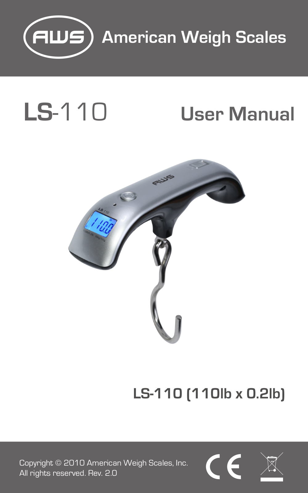 American Weigh Scales (AWS) LS-110 User Manual