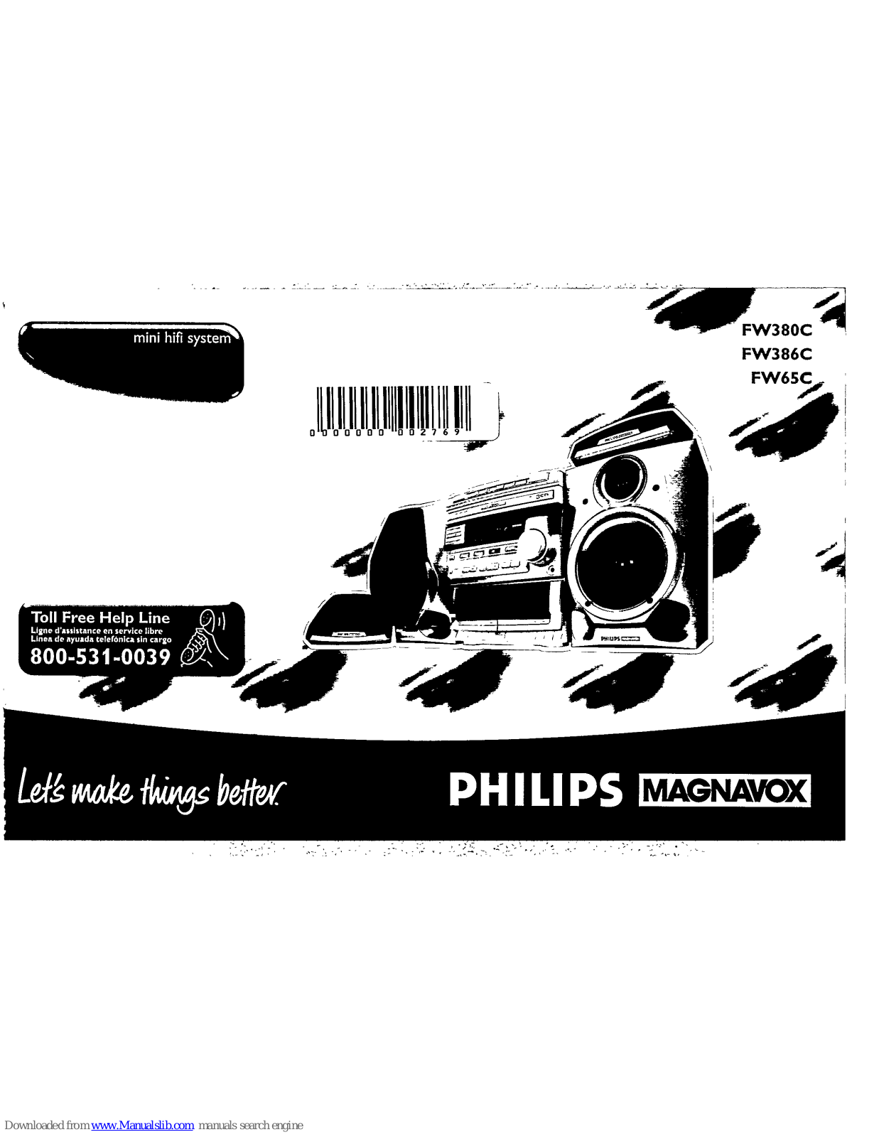 Philips FW380C/21, Magnavox FW386C, Magnavox FW65C User Manual