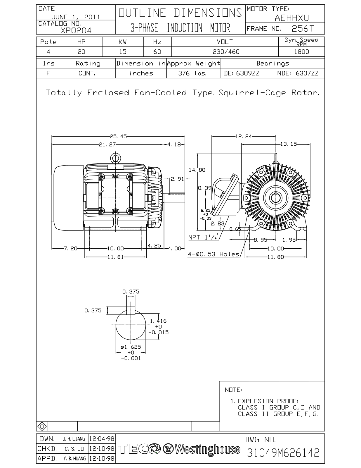 Teco XP0204 Reference Drawing