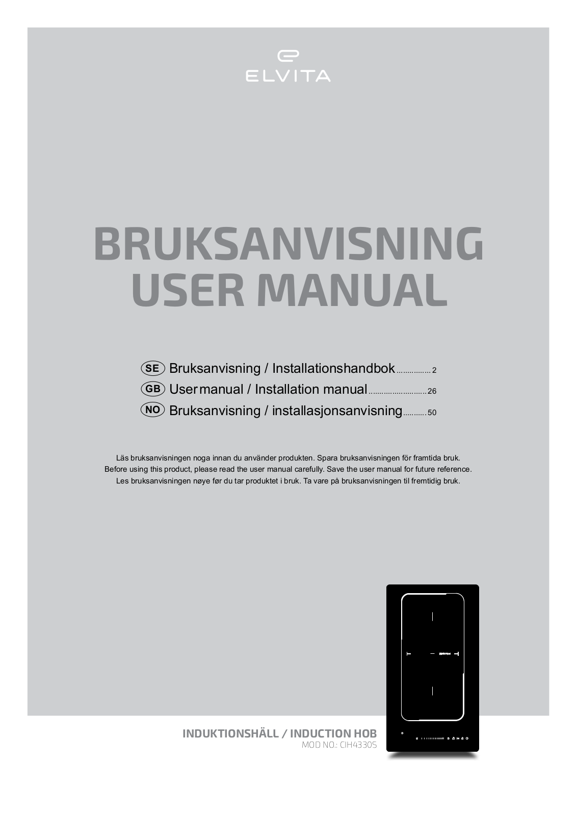 elvita CIH4330S User Manual