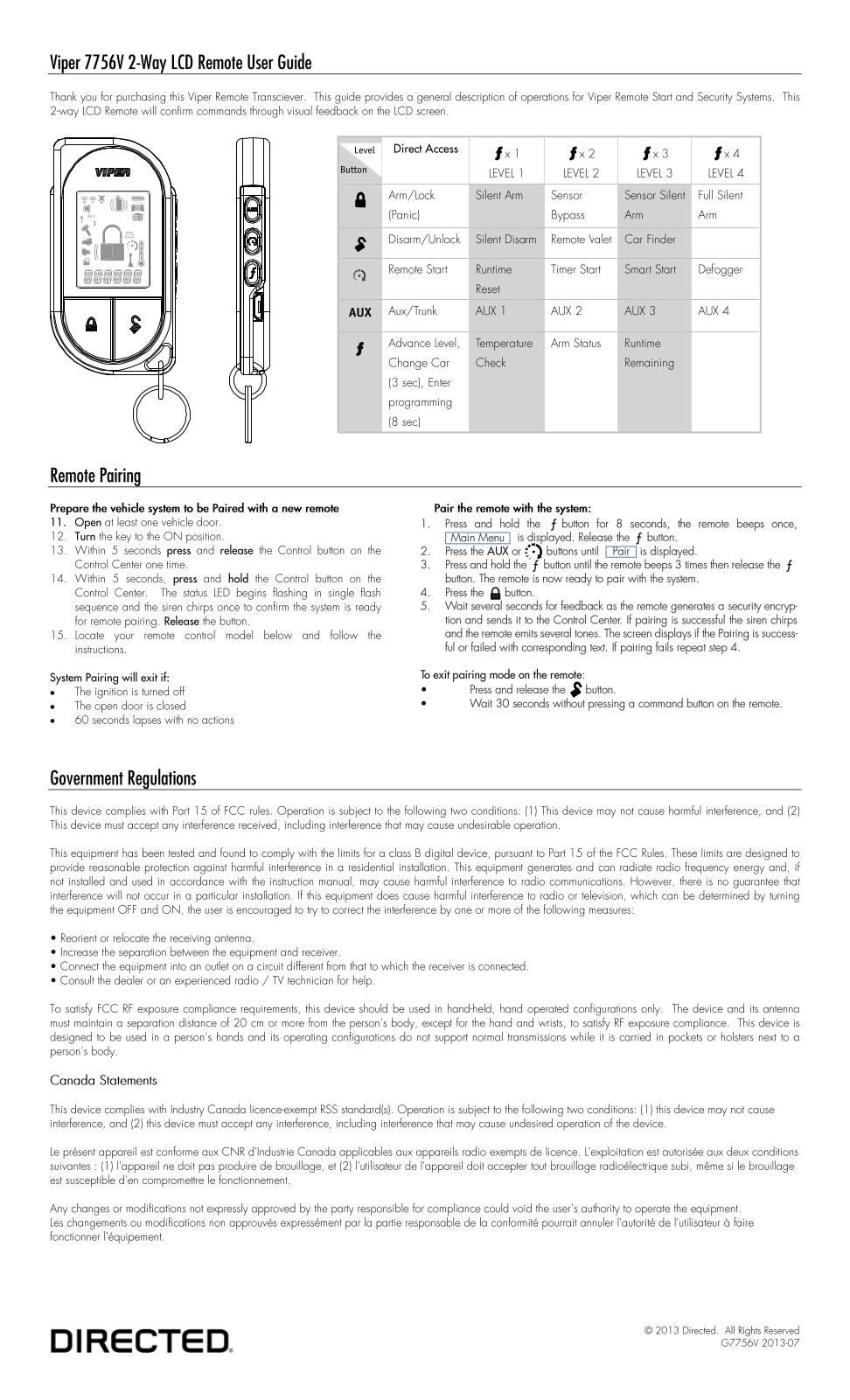 DEI Headquarters DEI7756 User Manual