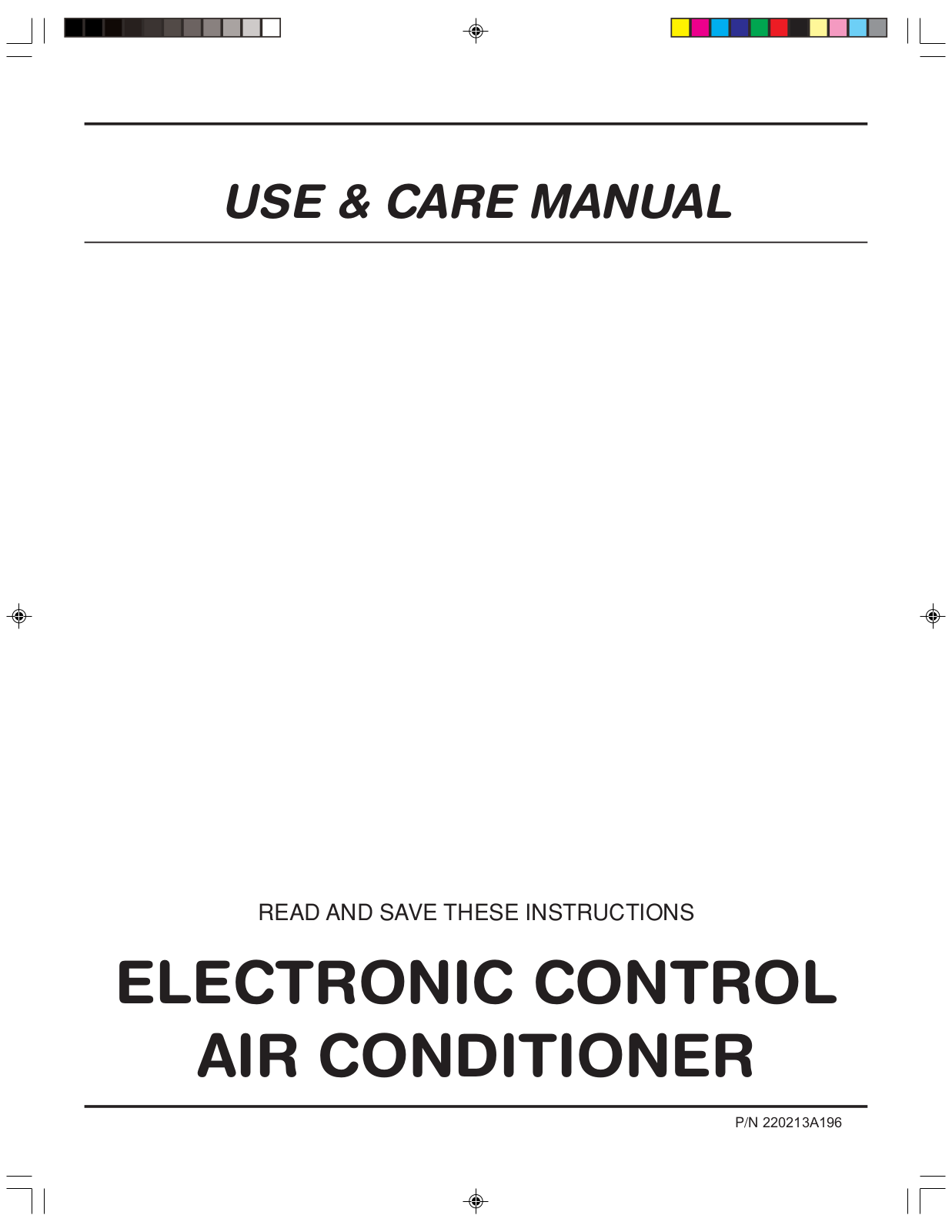 Frigidaire 220213A196 User Manual