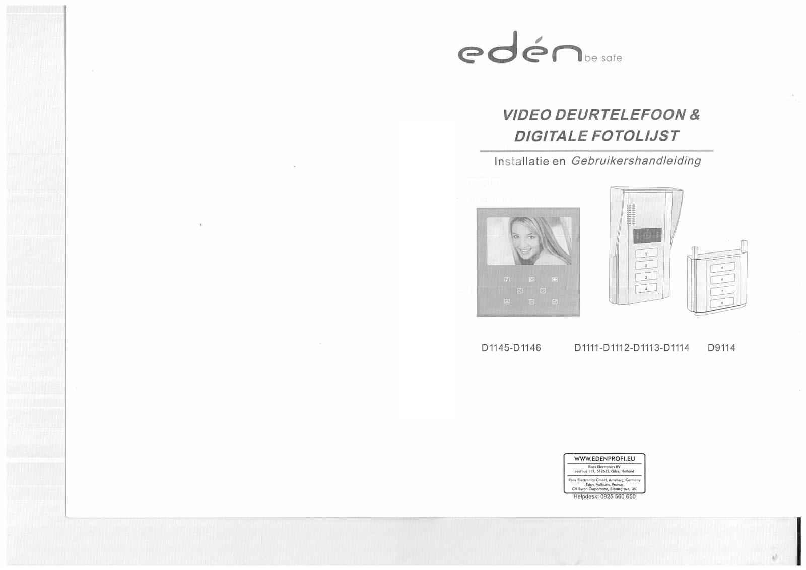 Eden D1145, D1146, D1111, D1112, D1113 User manual