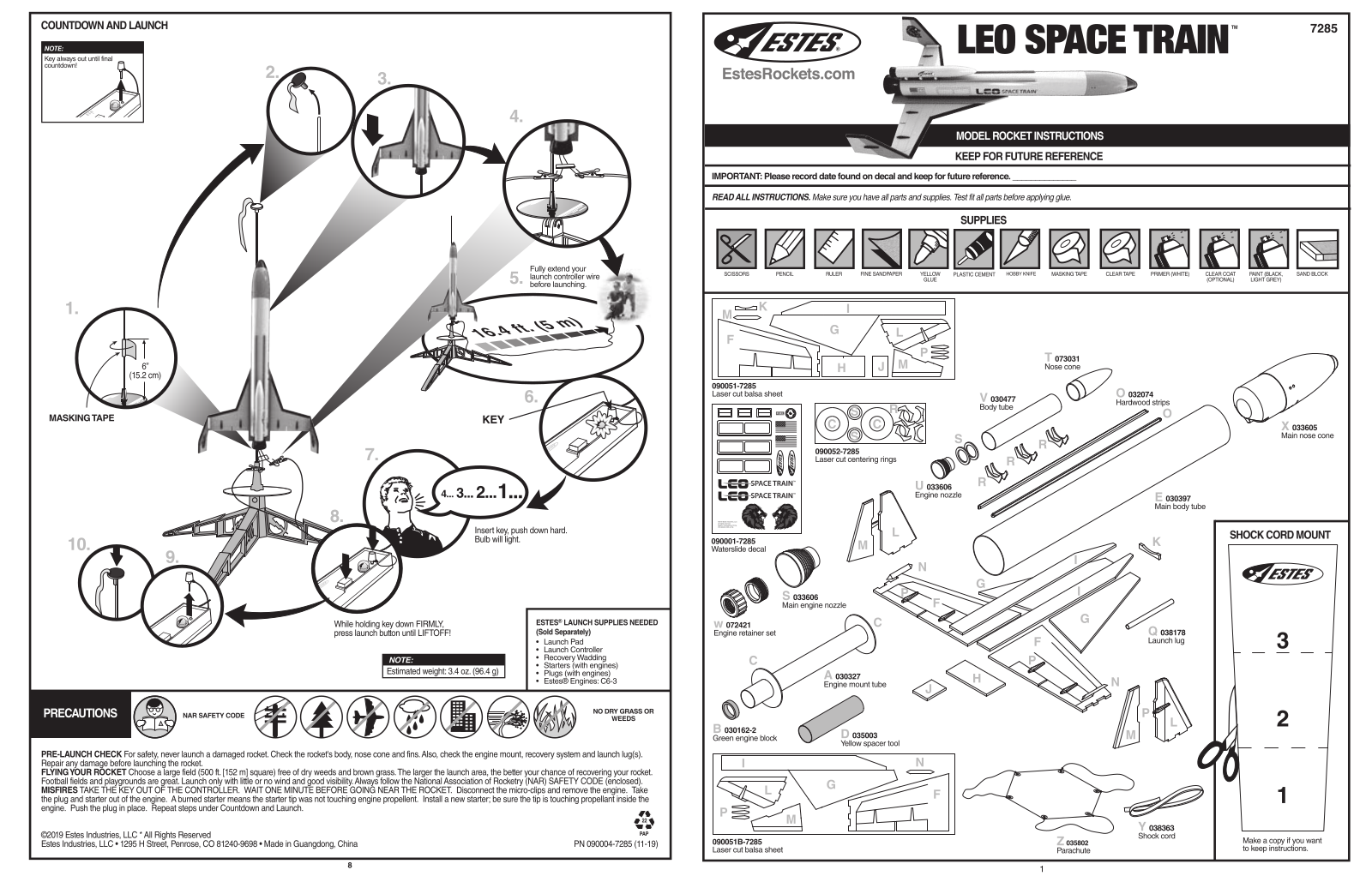 Estes LEO Space Train, 7285 User guide - ManualMachine.com