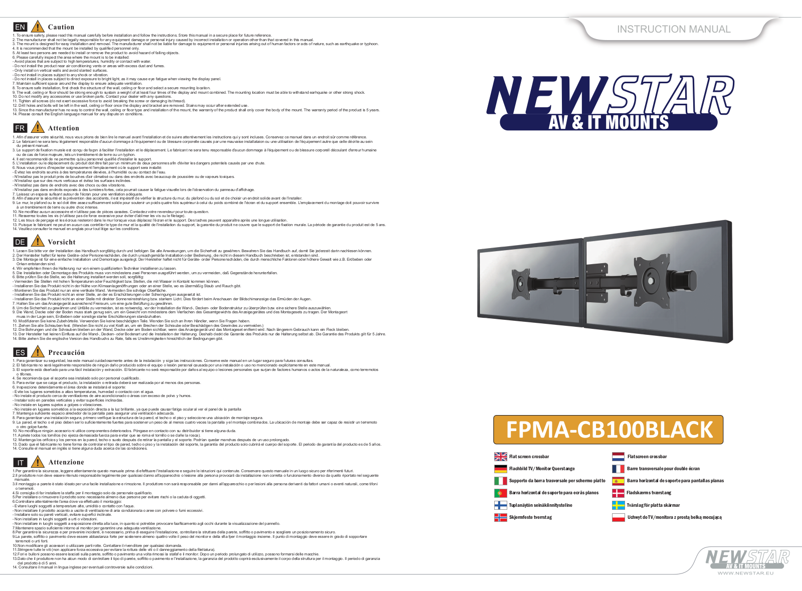 Newstar FPMA-CB100BLACK User Manual