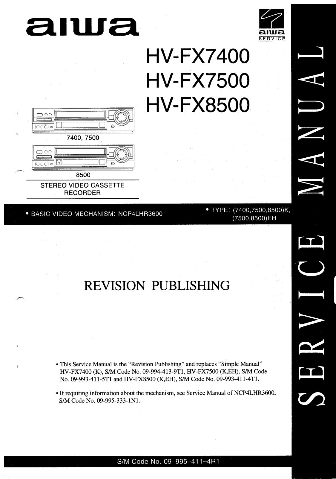 Aiwa HV-FX7400, HV-FX 7500, HV-FX 8500 Service Manual