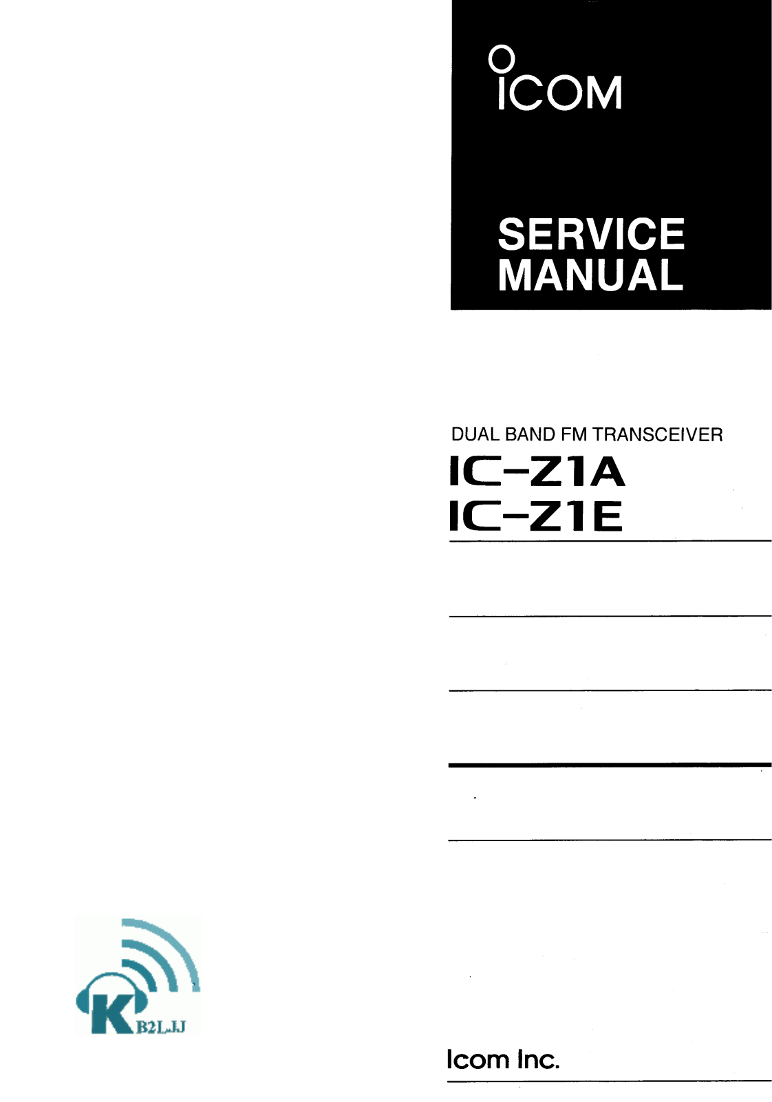 Icom IC-Z1A, IC-Z1E User Manual