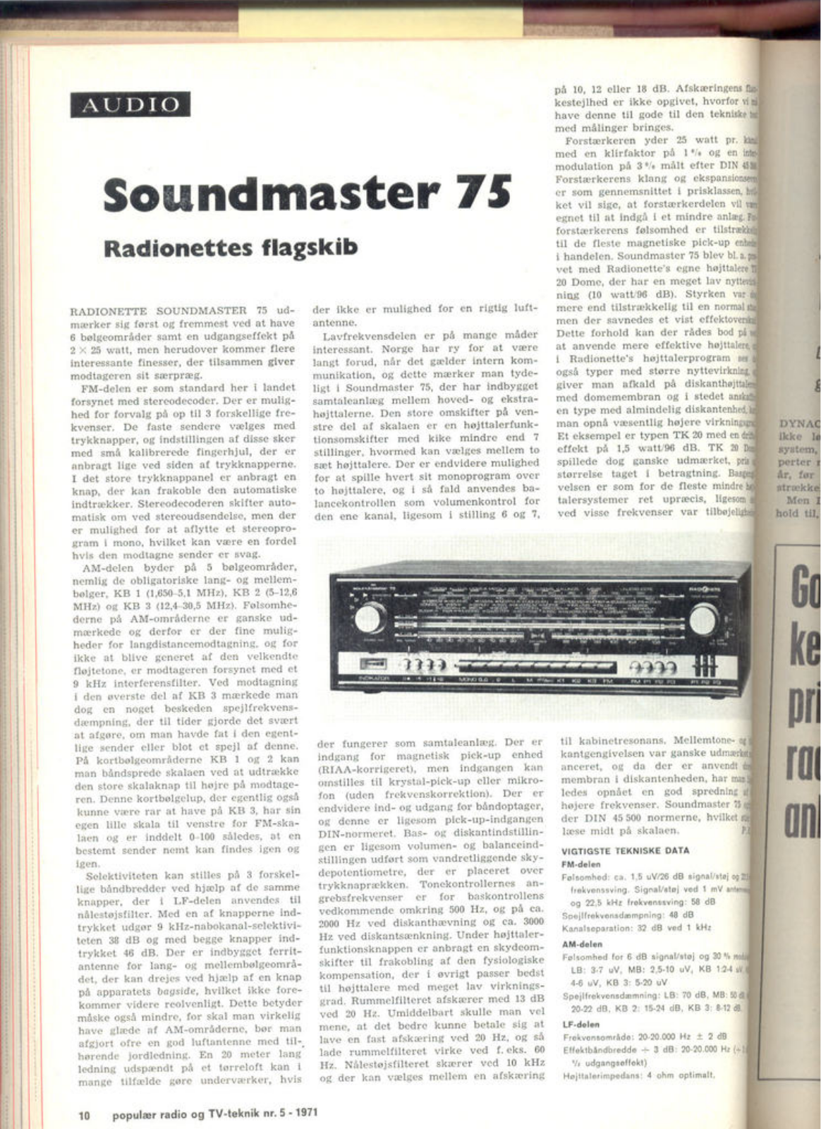 Tandberg Soundmaster-75 User Manual