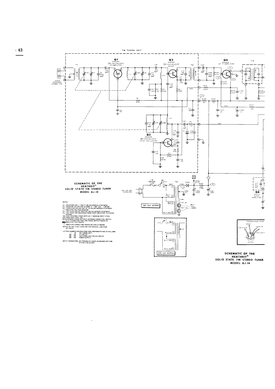 Heath Company AJ-14 Schematic