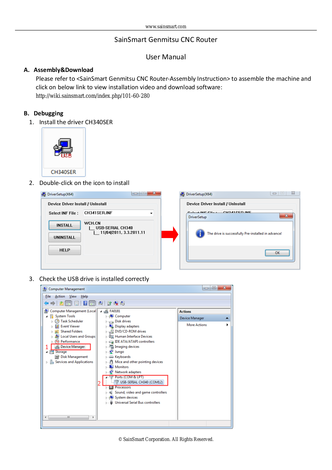 SainSmart Genmitsu User Manual