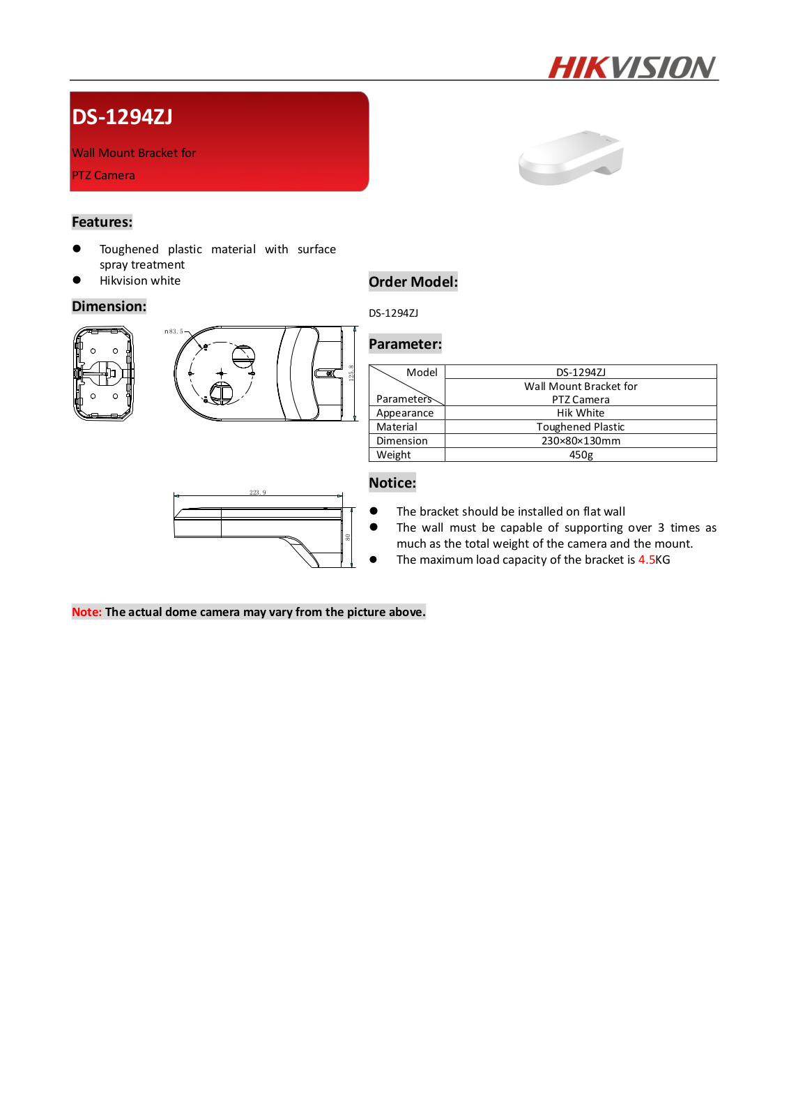 Hikvision DS-1294ZJ User Manual