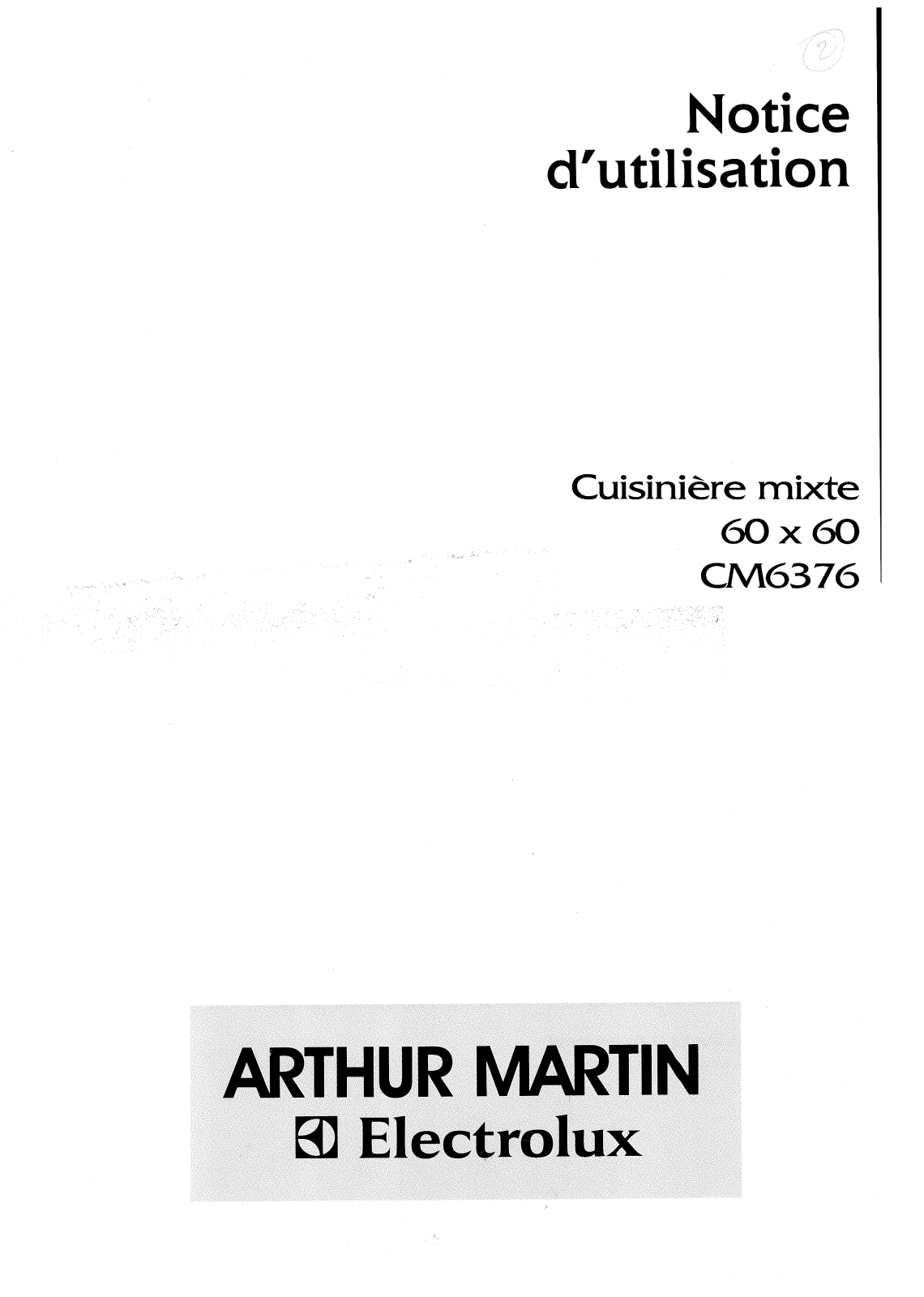 Arthur martin CM6376 User Manual