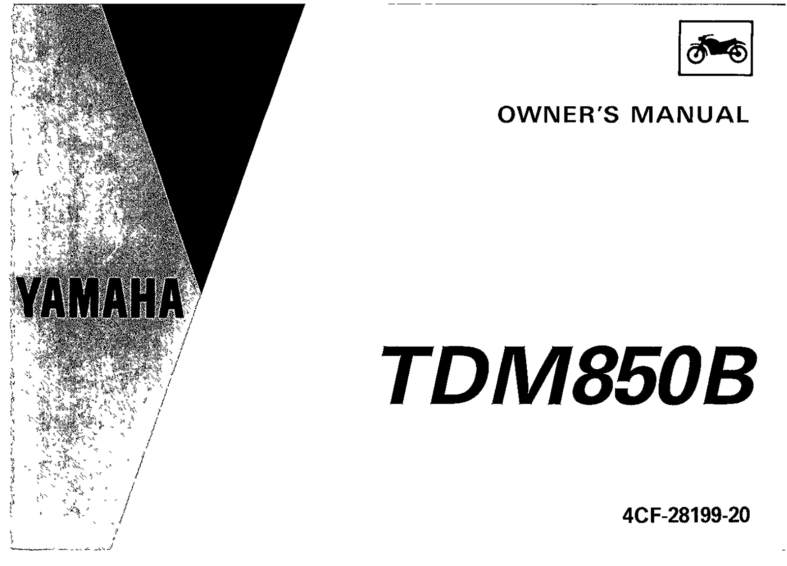 Yamaha TDM850 B 1992 Owner's manual
