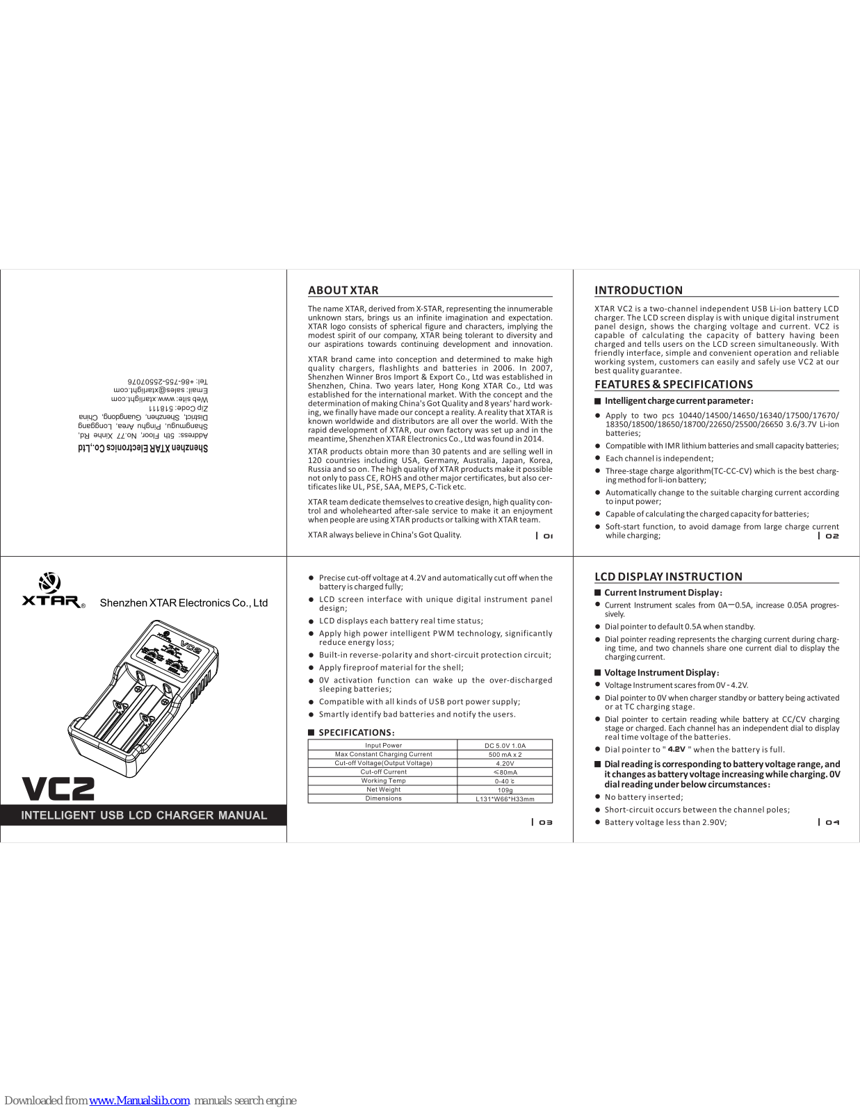 XTAR VC2 User Manual - ManualMachine.com
