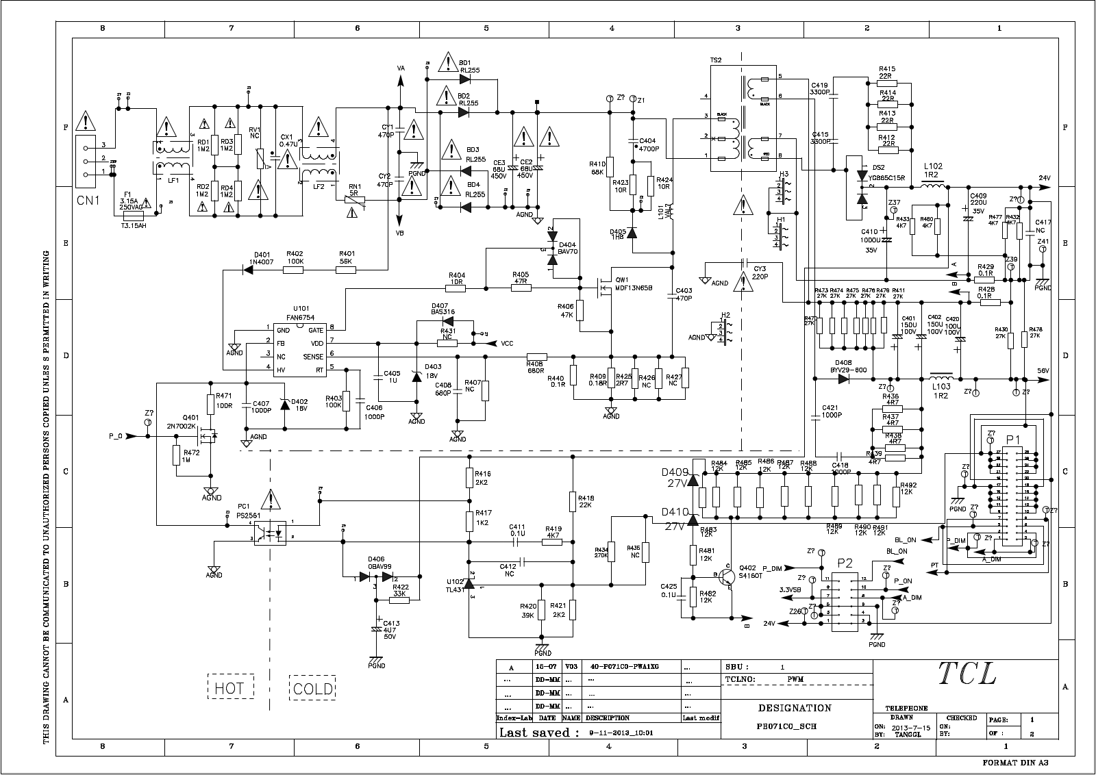 TCL 40-P071C0-PWA1XG Schematic