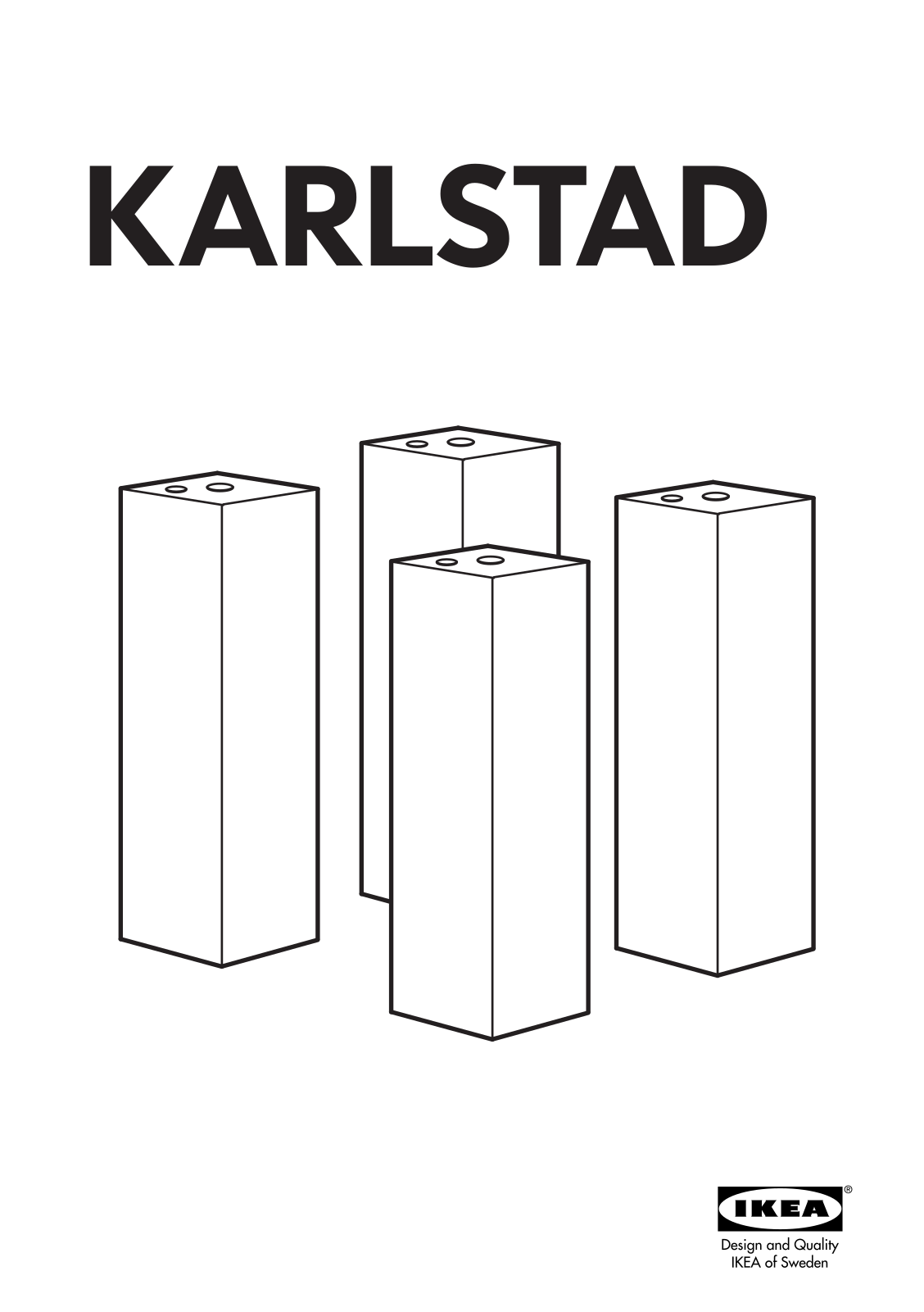 IKEA KARLSTAD LEG 5 7-8  4PK Assembly Instruction