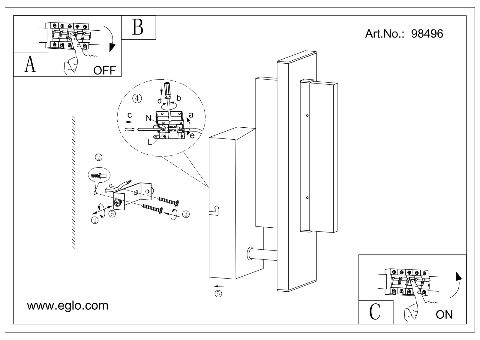 Eglo 98496 operation manual