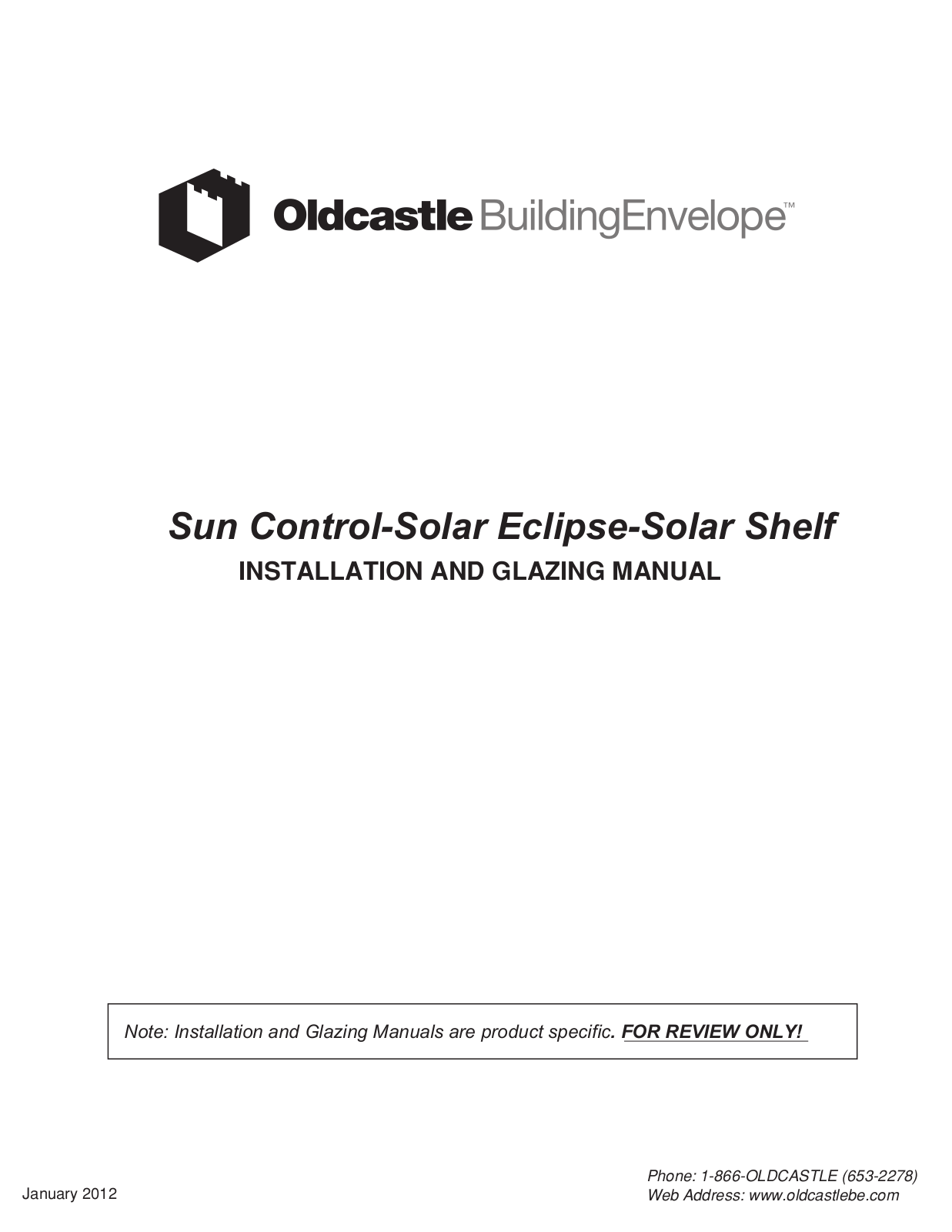 Olldcastlebe Solar Shelf User Manual