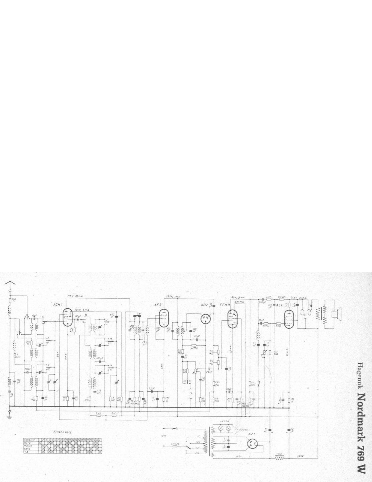 Hagenuk 769W Cirquit Diagram