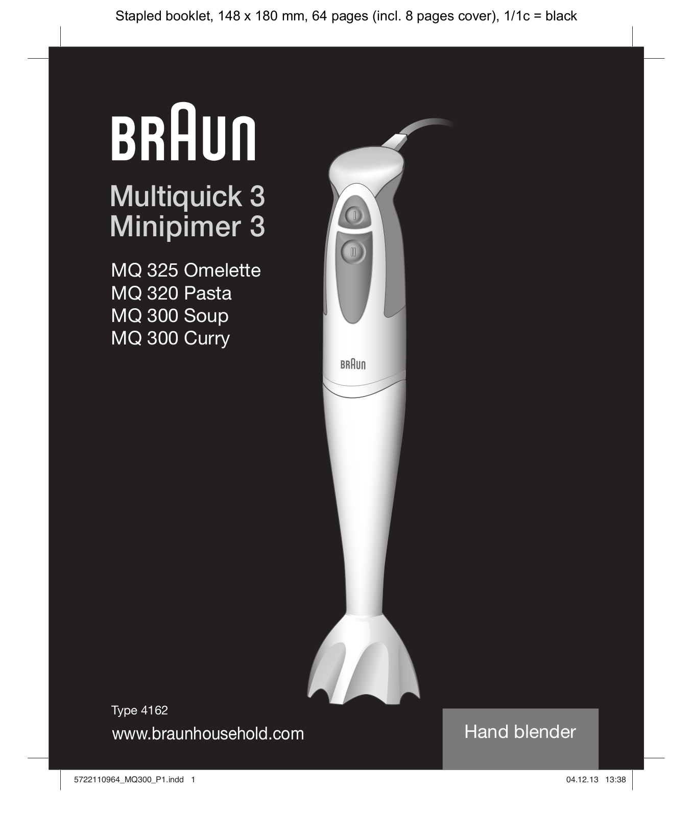 Braun MQ 325 User manual