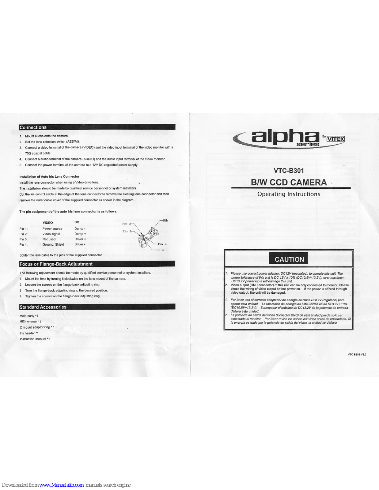 Vitek VTC-B301 - V1.2 Operating Instructions Manual