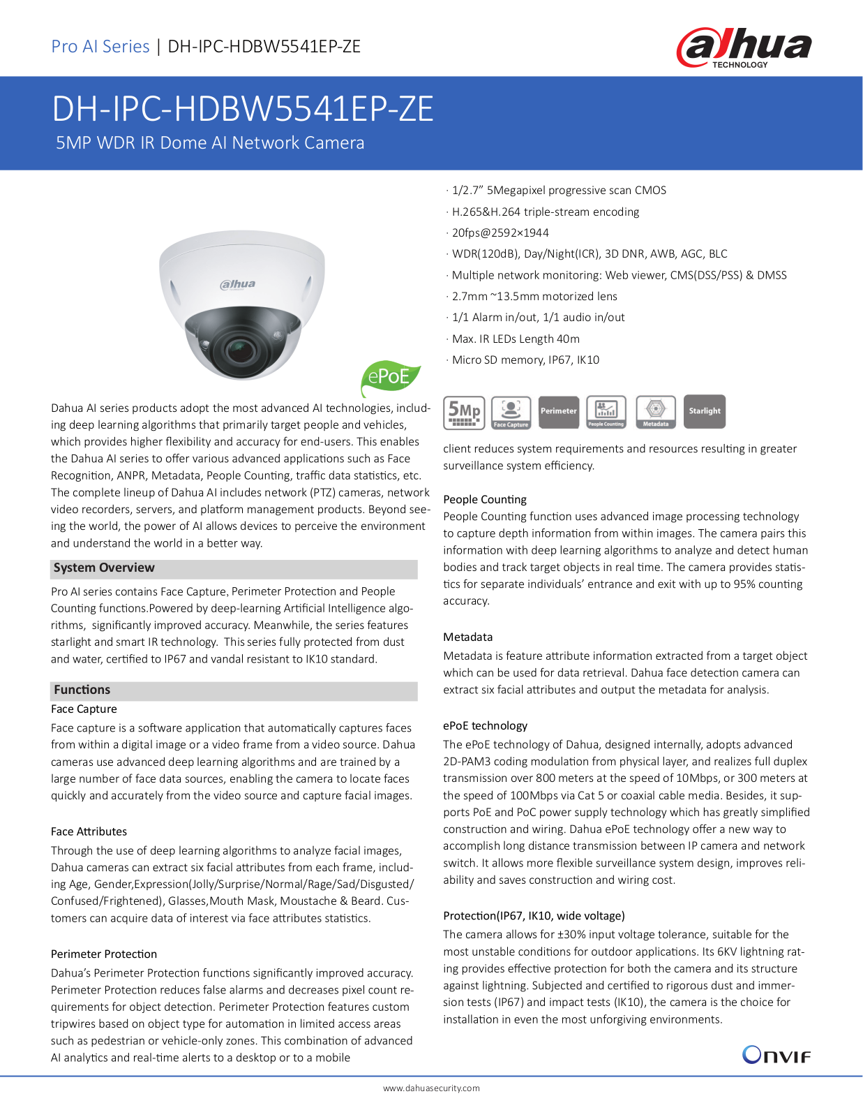 Dahua DH-IPC-HDBW5541EP-ZE User Manual