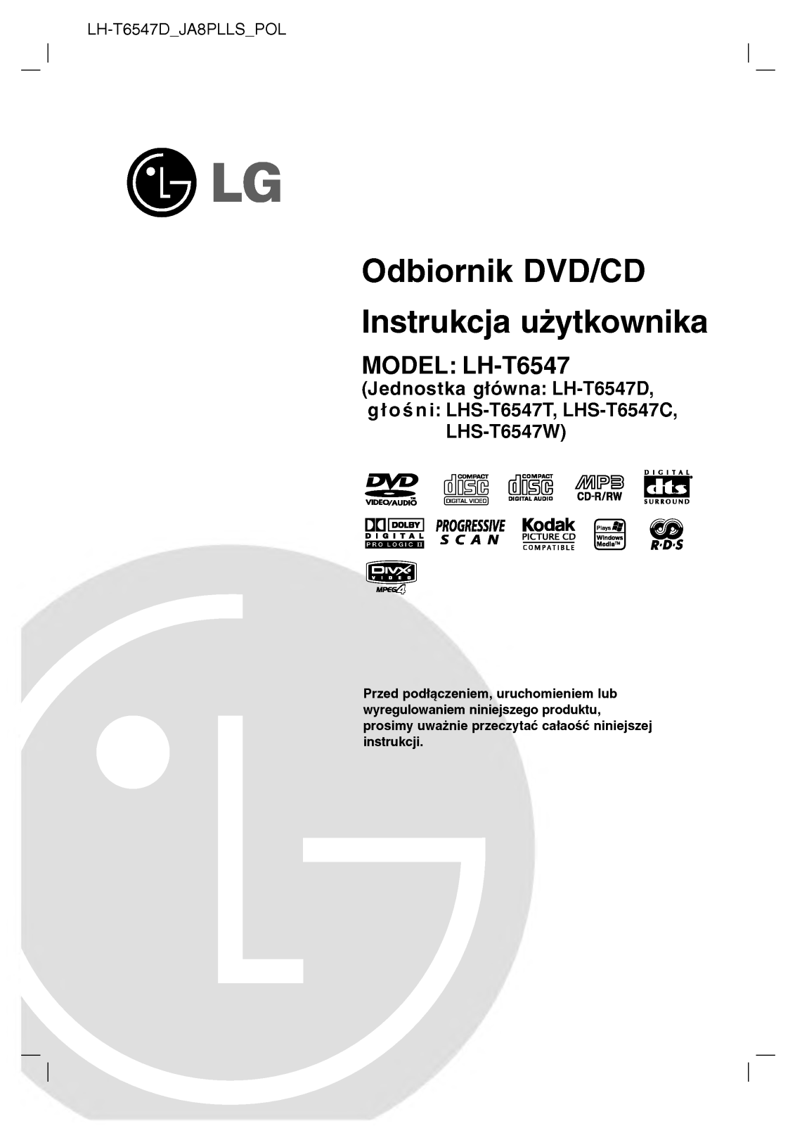 Lg LH-T6547D User Manual