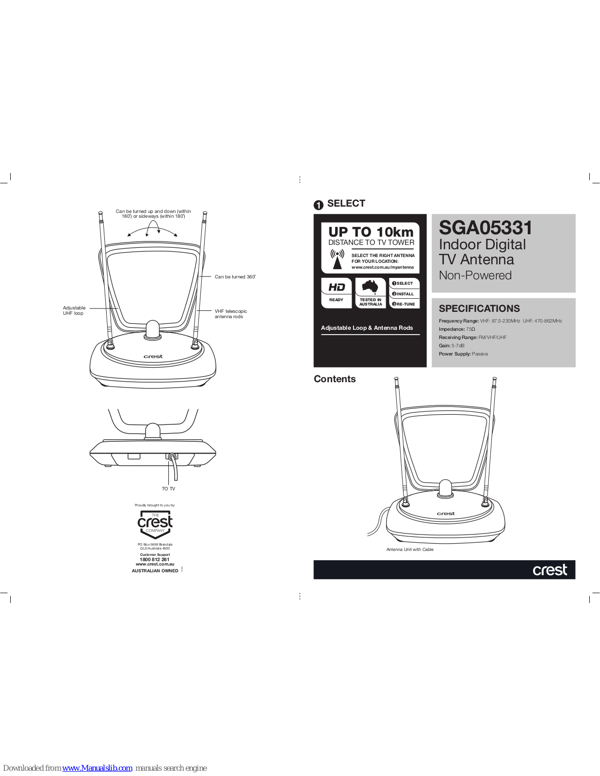 Crest Audio SGA05331 User Manual