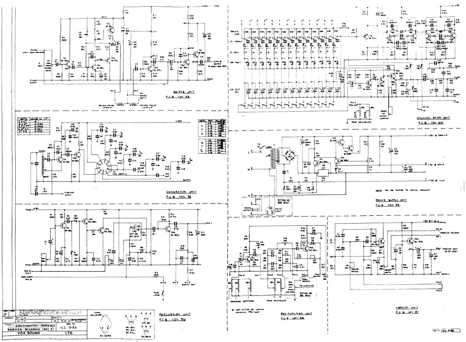 Vox 301 1960 schematic