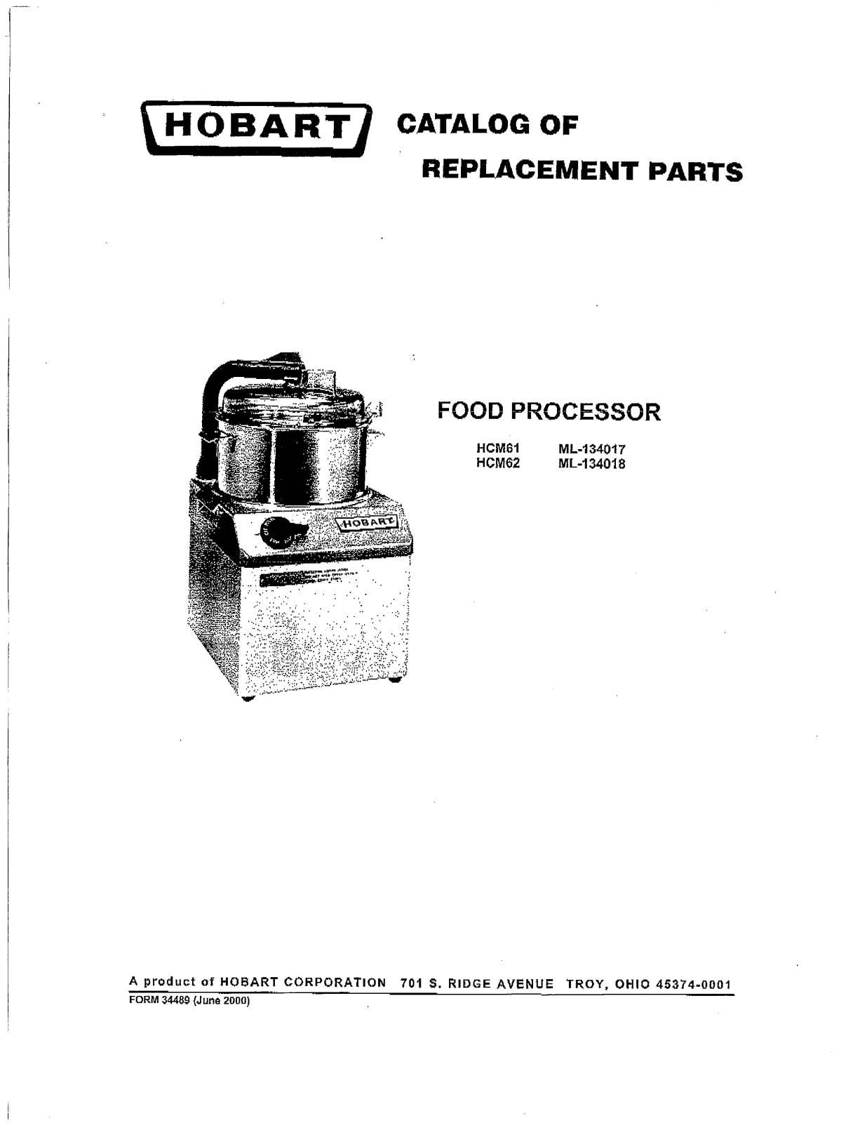 Hobart HCM61-62 User Manual