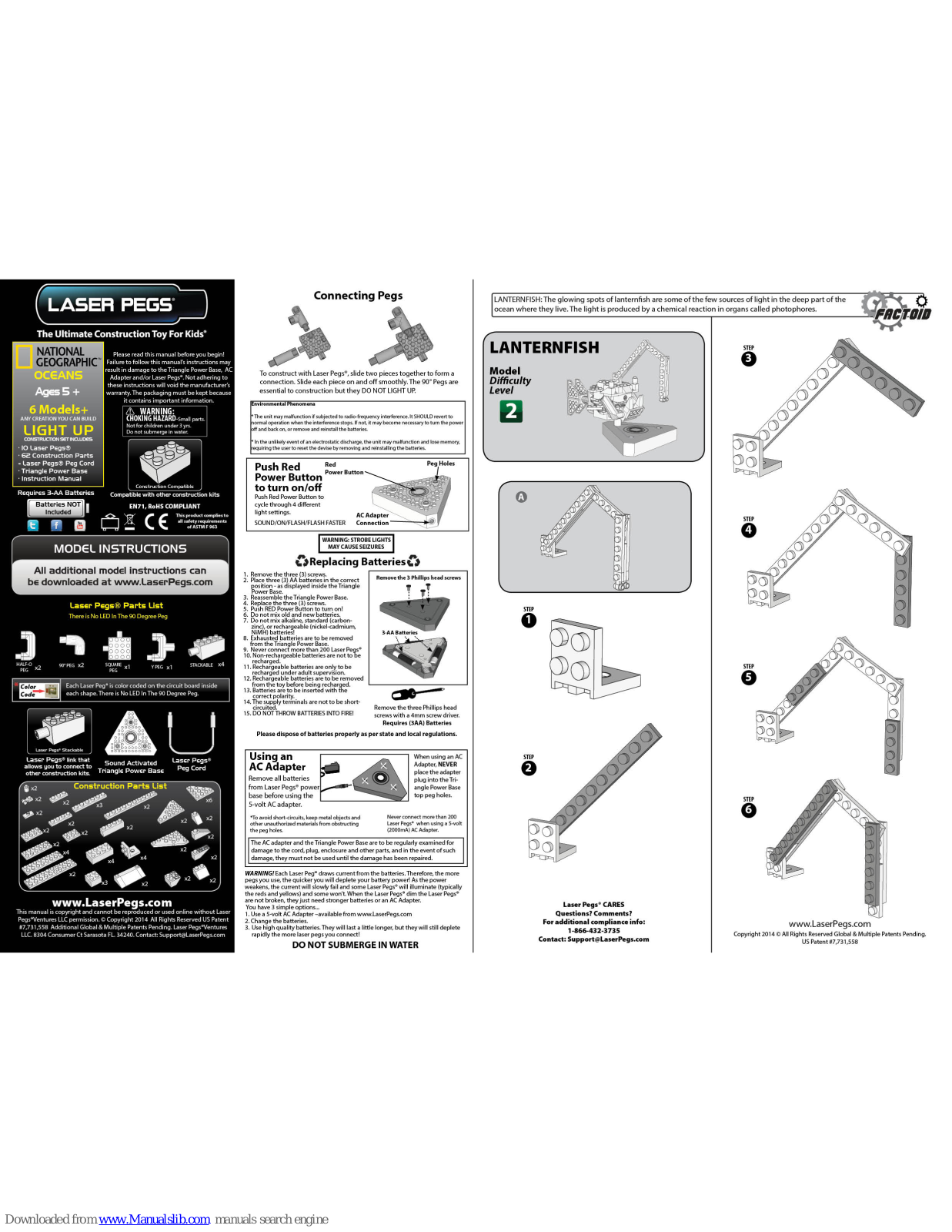 Laser Pegs NG100 Instructions Manual