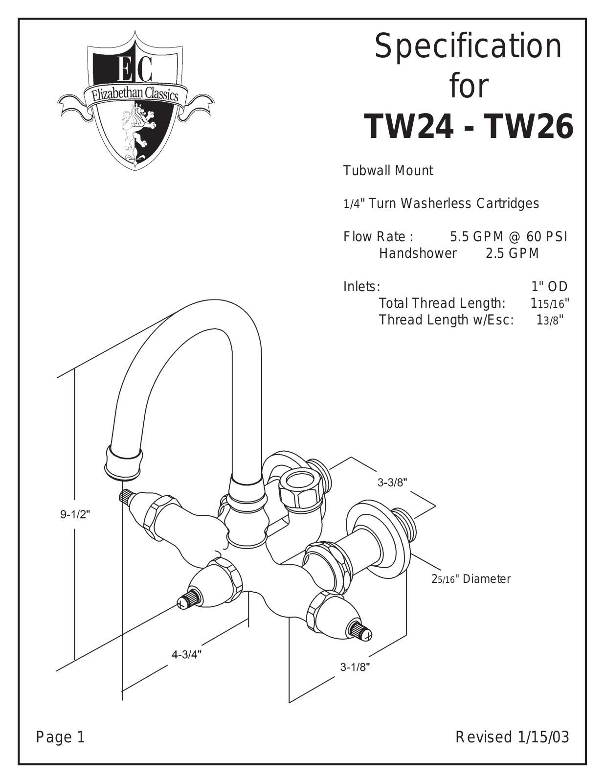 Factory Direct Hardware ECTW26 User Manual