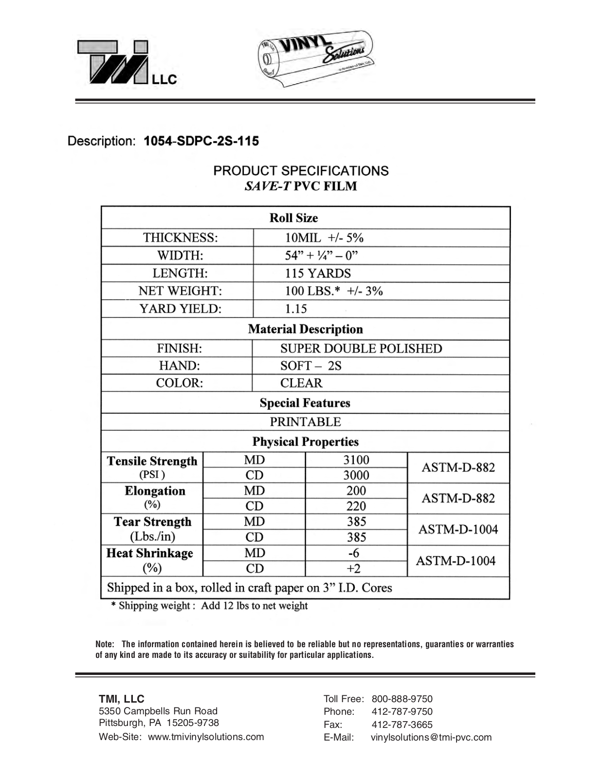 Tmi 1054-SDPC-2S-115 User Manual