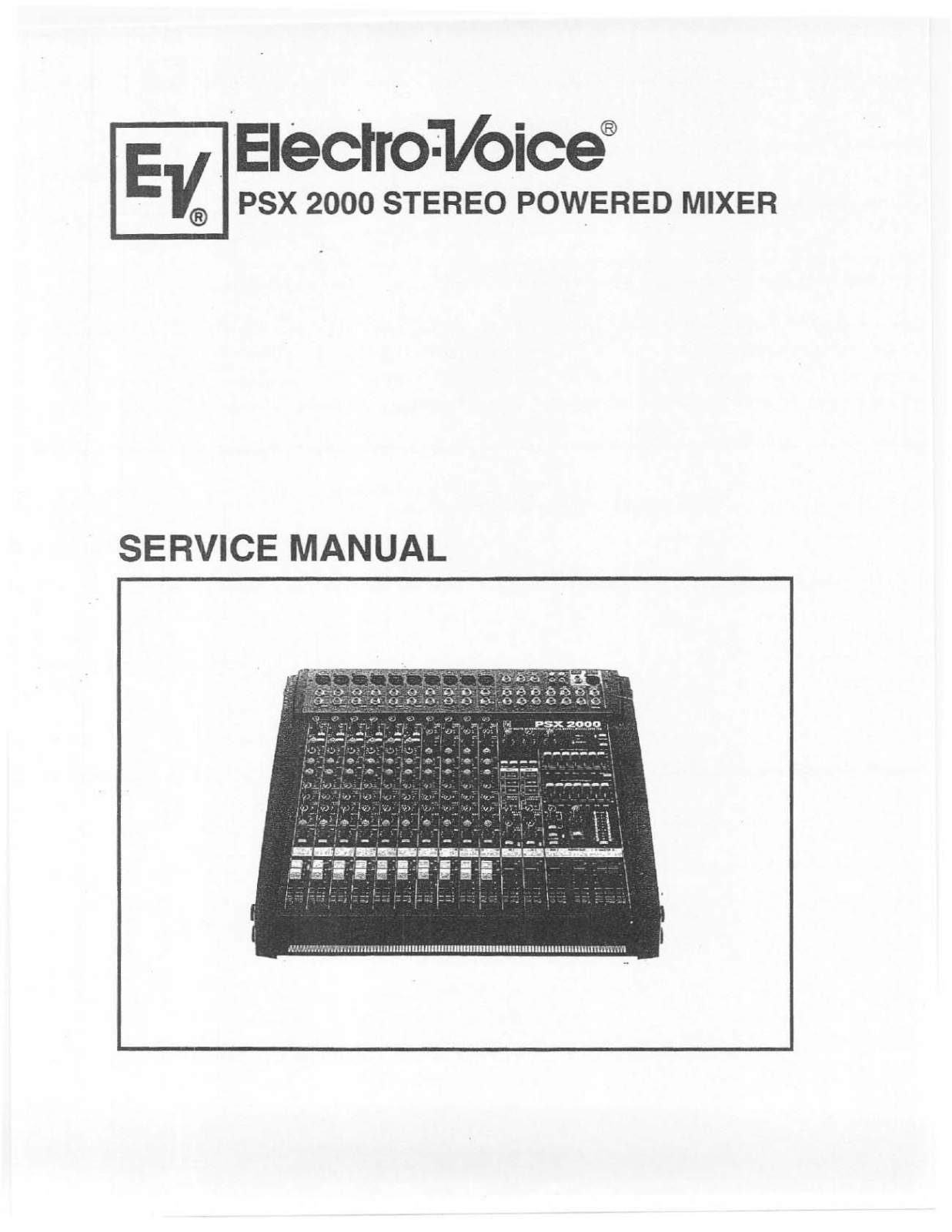 Electro-Voice PSX 2000 User Manual