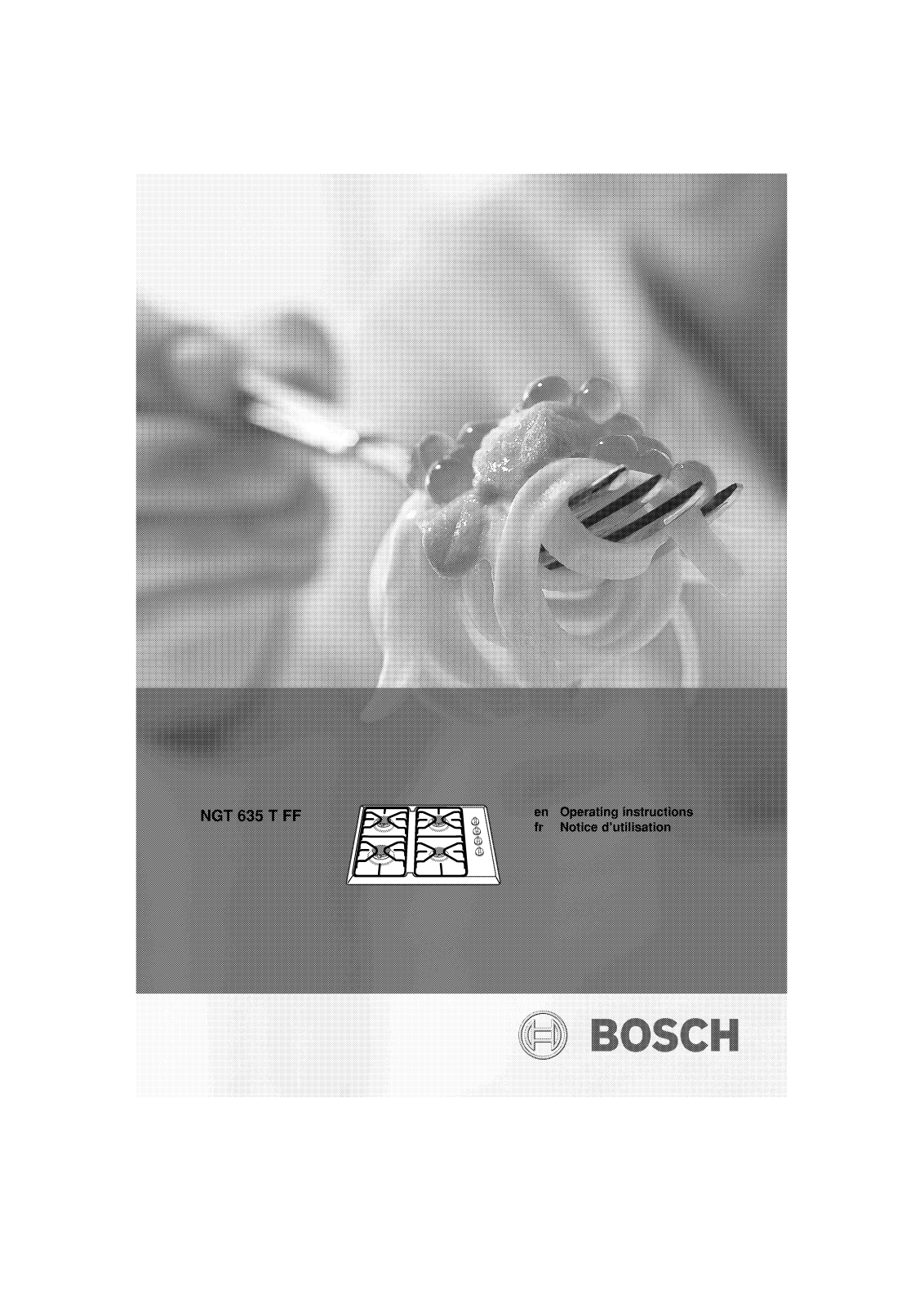 BOSCH NGT635TFF User Manual