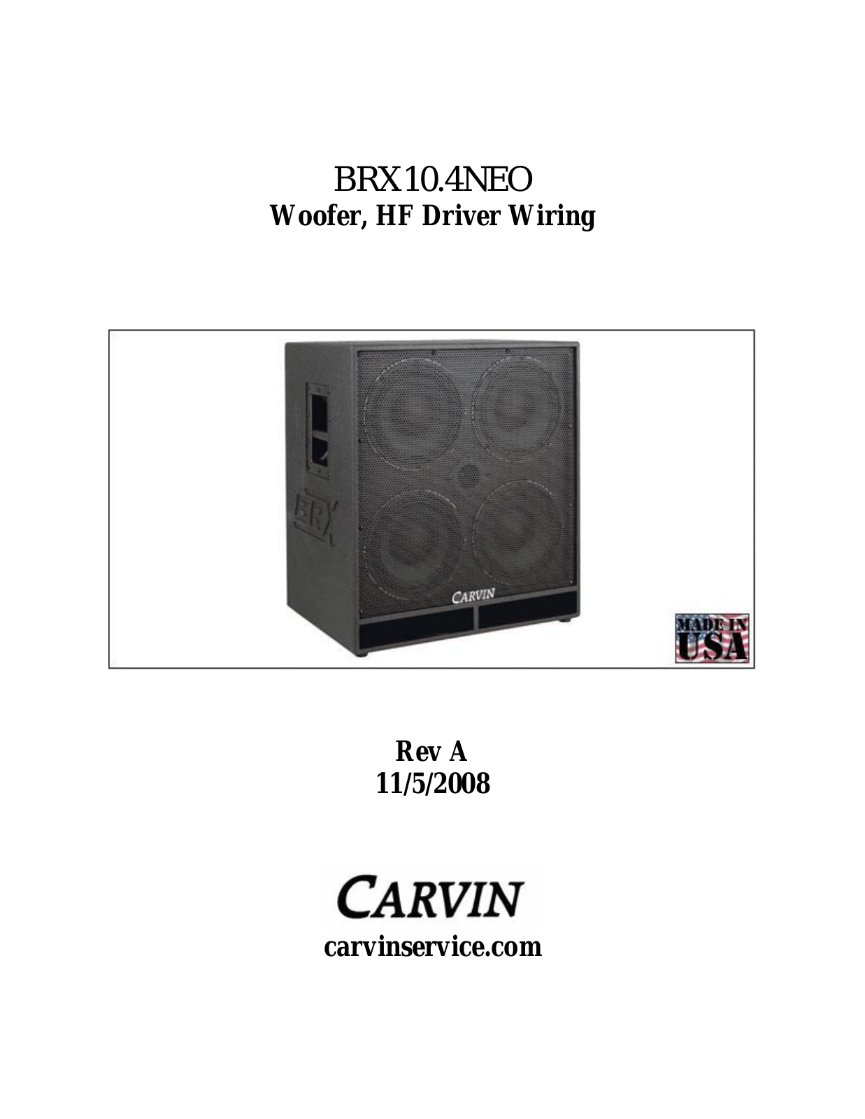 Carvin BRX-10.4-NEO Brochure