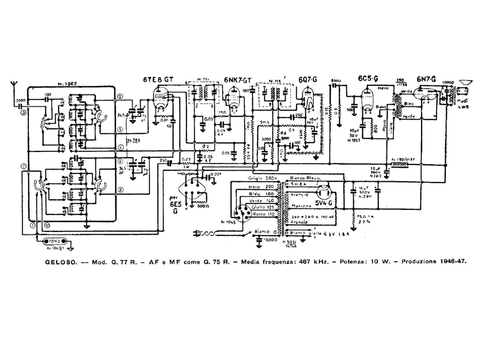 Geloso g77r schematic