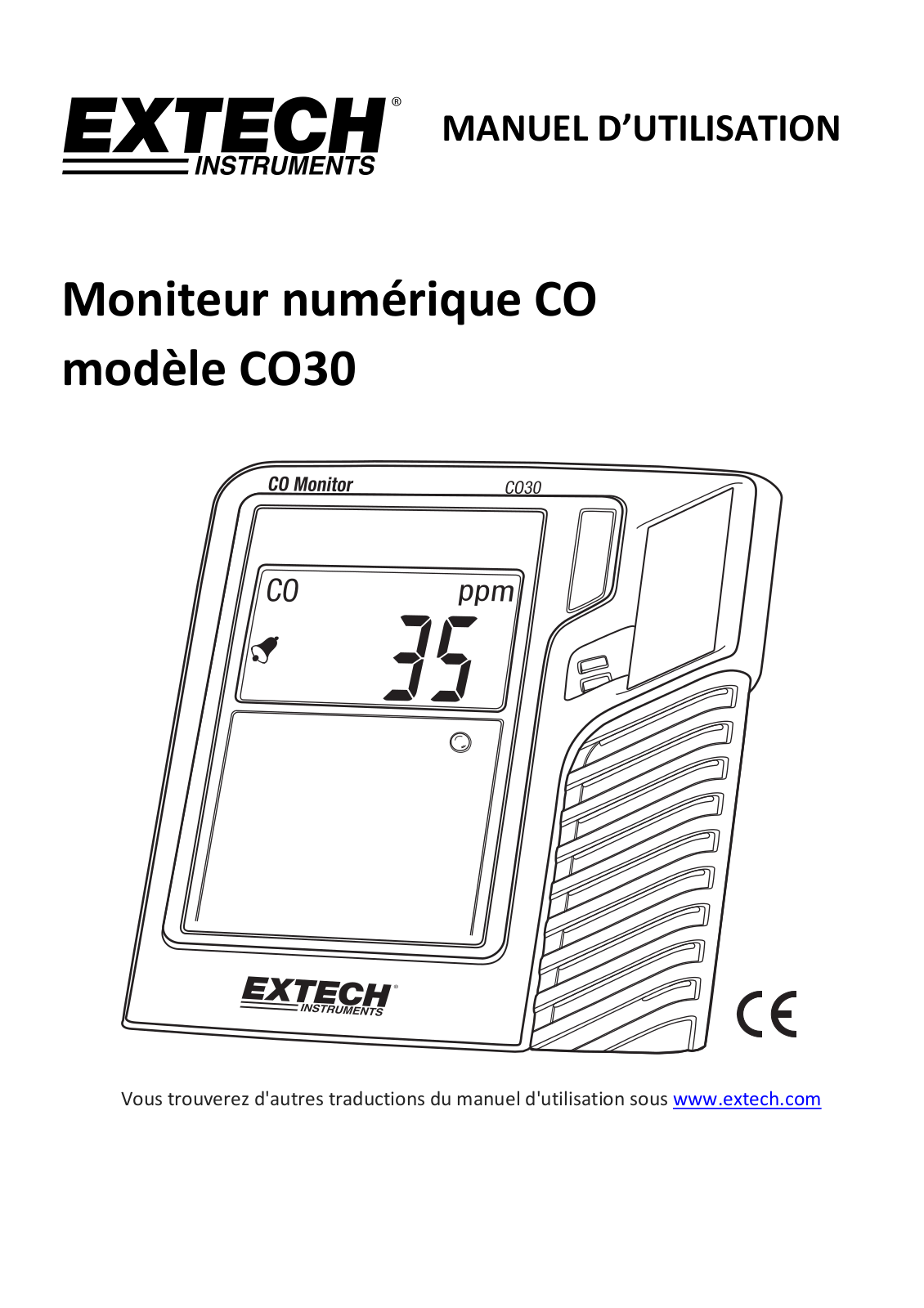 Extech CO30 User Manual