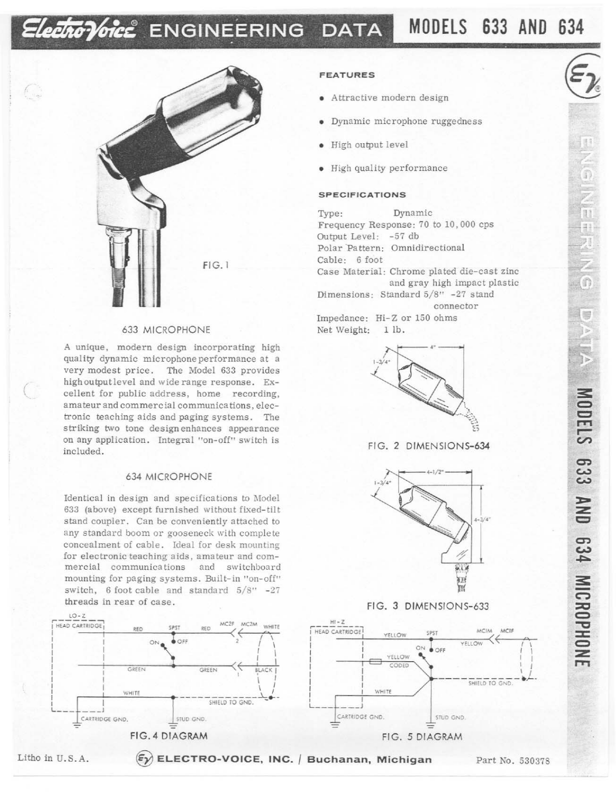 Electro-Voice 633, 634 User Manual