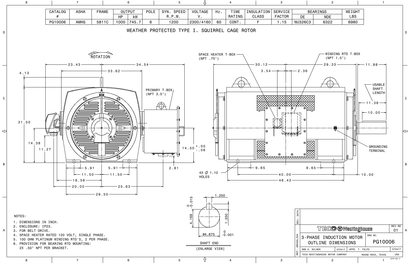 Teco PG10006 Reference Drawing