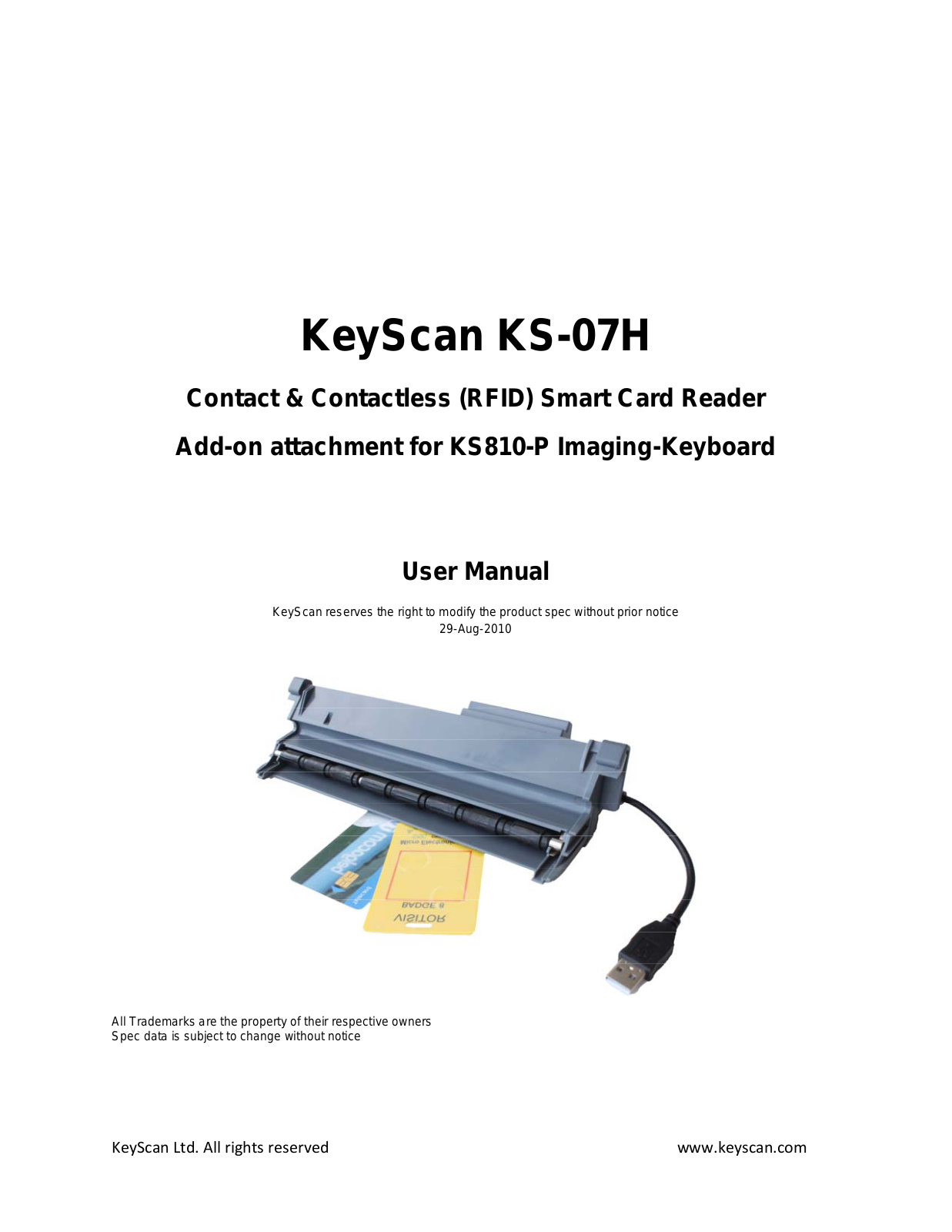 KeyScan KSM0007 User Manual