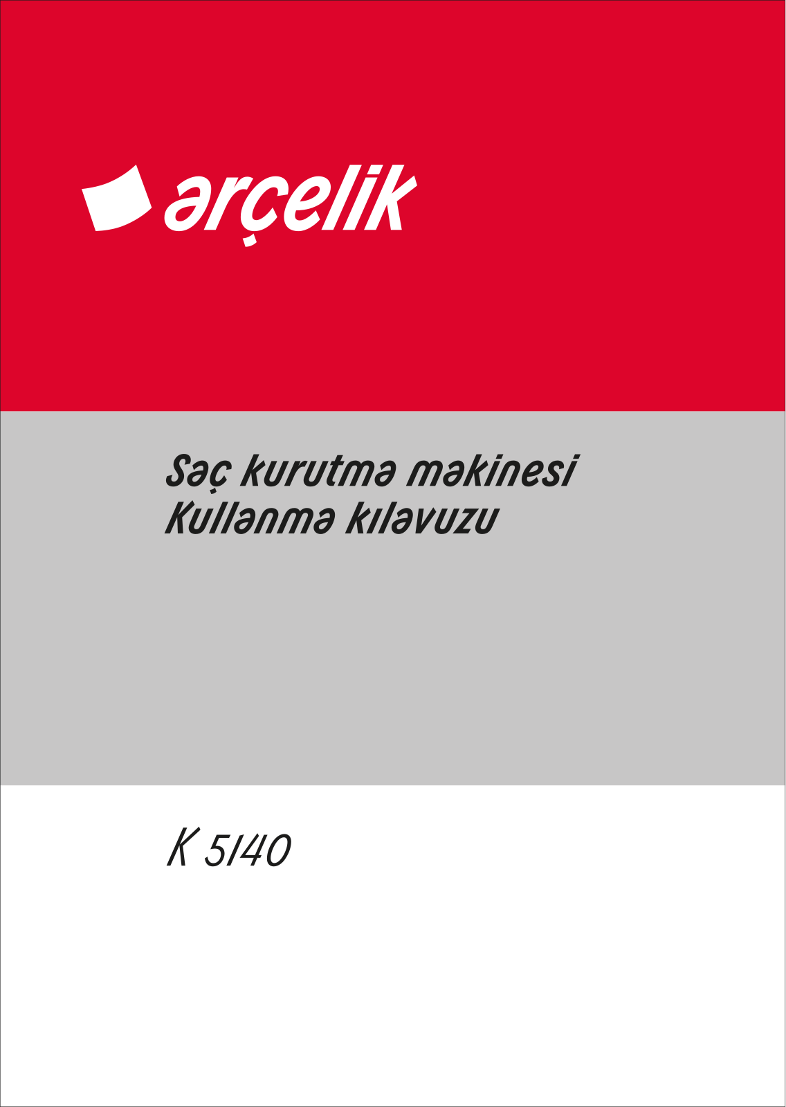 arçelik K5140 User manual - ManualMachine.com