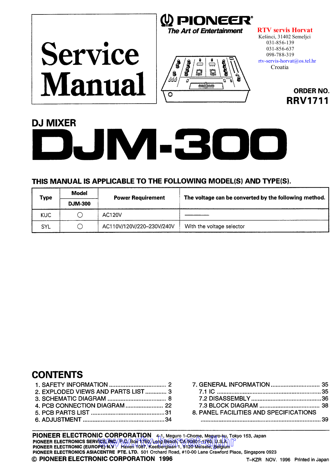 LG DJM 300 Service Manual