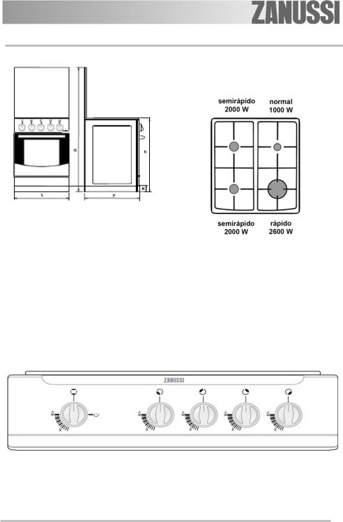 Zanussi ZCG550GW6 User Manual