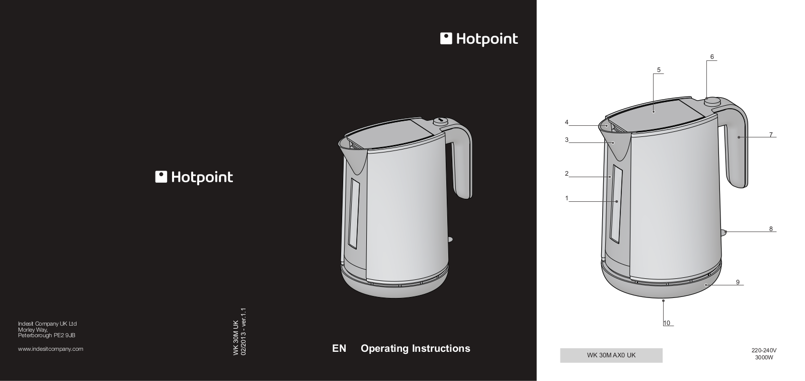 HOTPOINT WK 30M AB0 UK, WK 30M AR0 UK User Manual